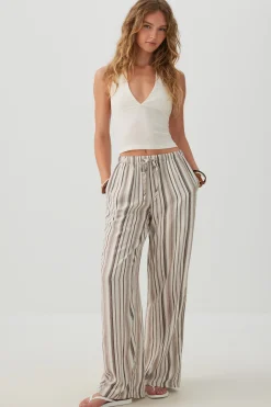 Mid Rise Slouchy Wide Leg Pant