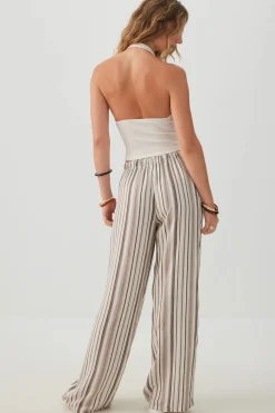 Mid Rise Slouchy Wide Leg Pant