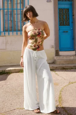 Mid Rise Wide Leg Pants