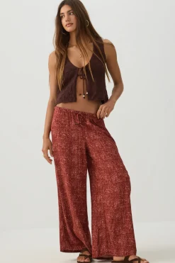 Mid Rise Wide Leg Pants