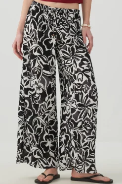 Mid Rise Wide Leg Pants