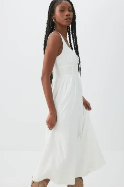 Milkmaid Midi Dress