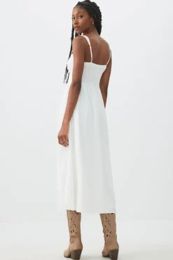 Milkmaid Midi Dress