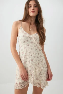 Mini Dress with Ruffles