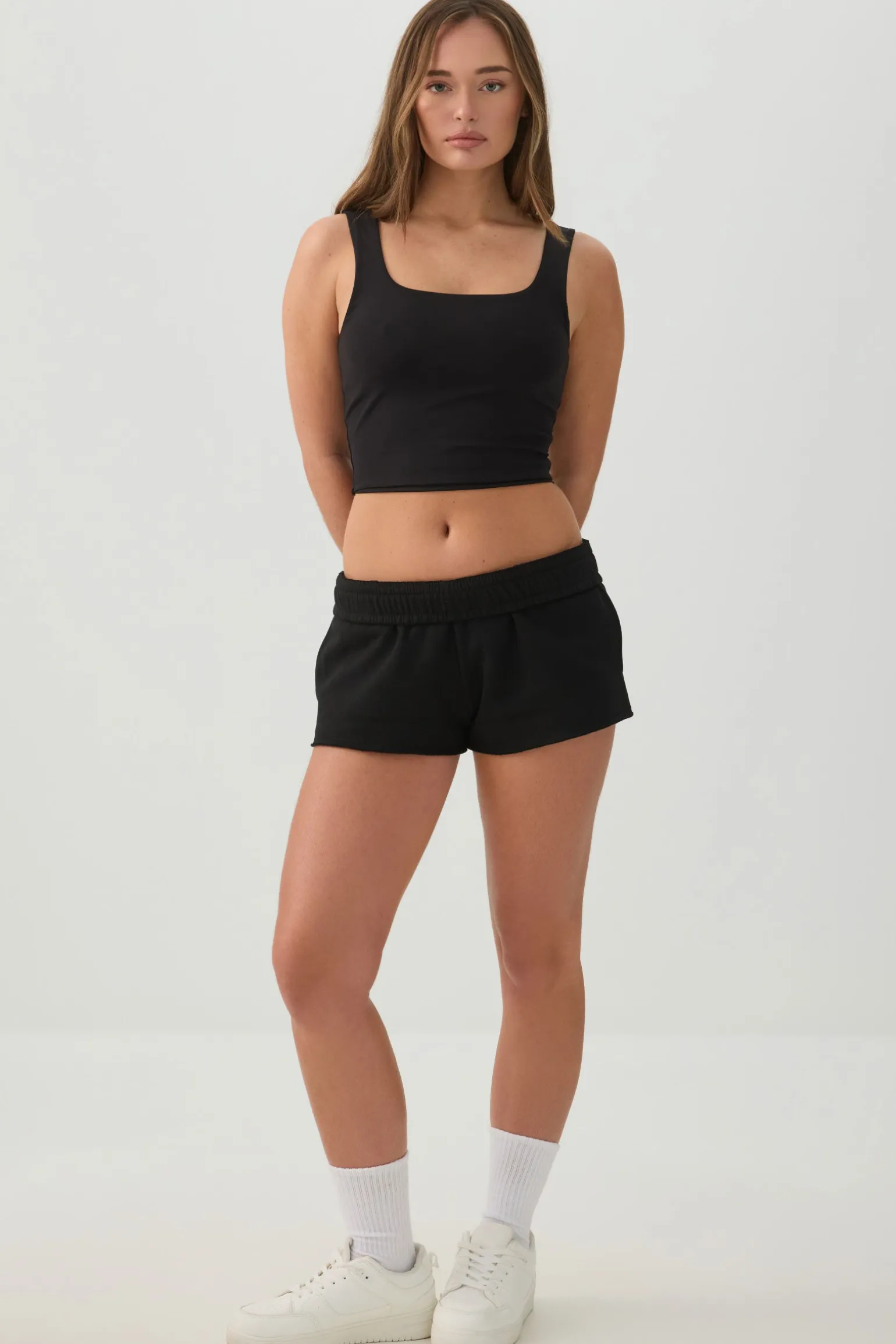 Mini Fleece Knit Low Rise Shorts
