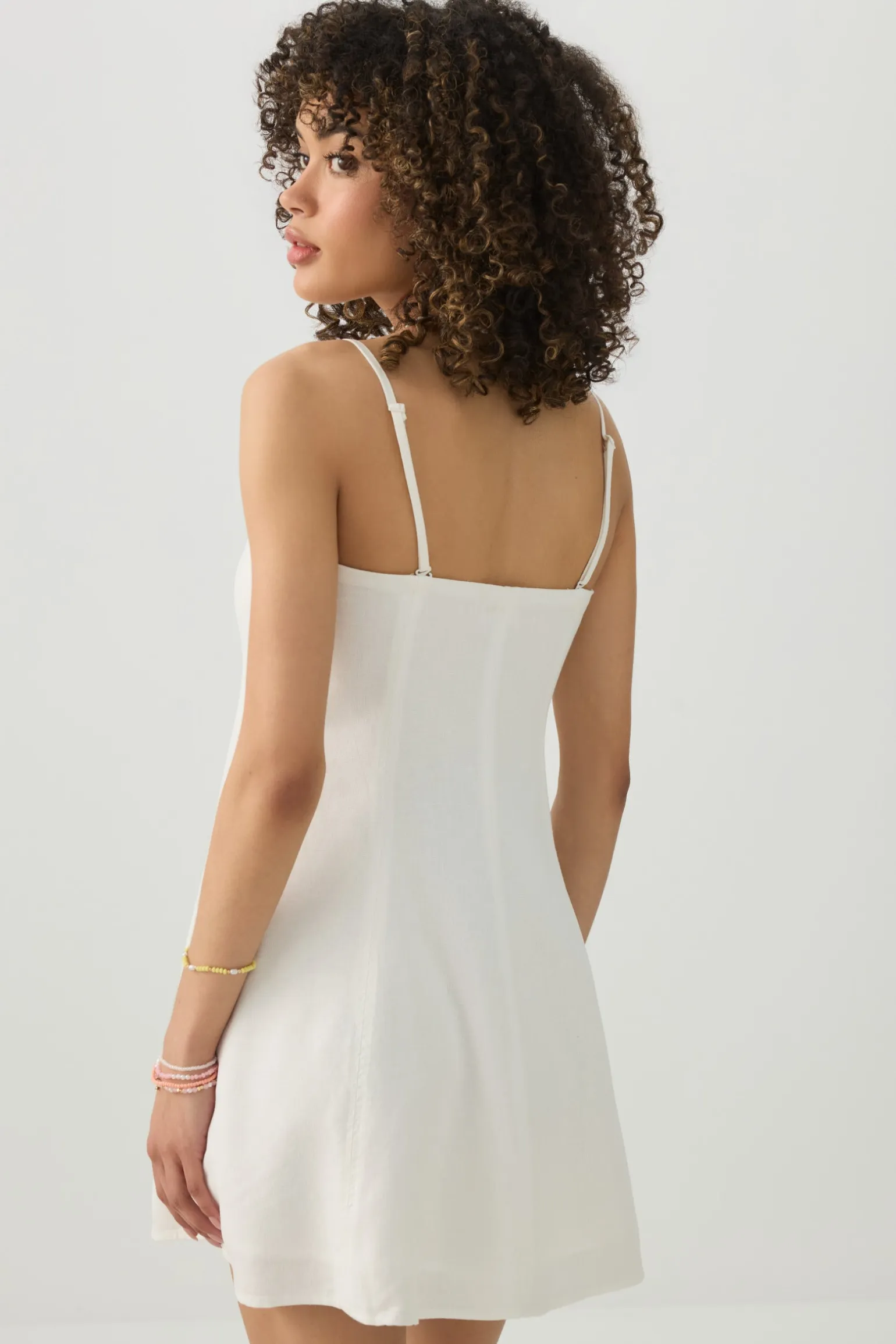 Mini Linen-Blend Tube Top Dress