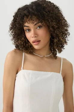 Mini Linen-Blend Tube Top Dress