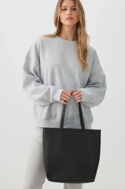 Minimalist Faux Leather Tote Bag