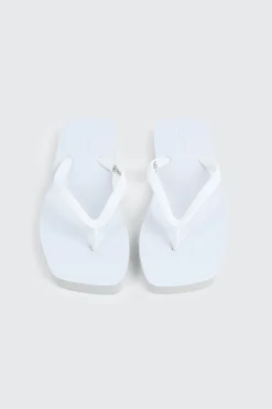 Minimal Square Toe Flip Flops
