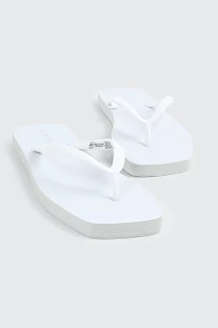 Minimal Square Toe Flip Flops