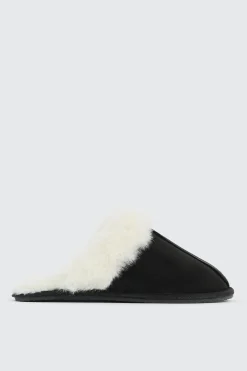 Mule Slippers with Fur Lining