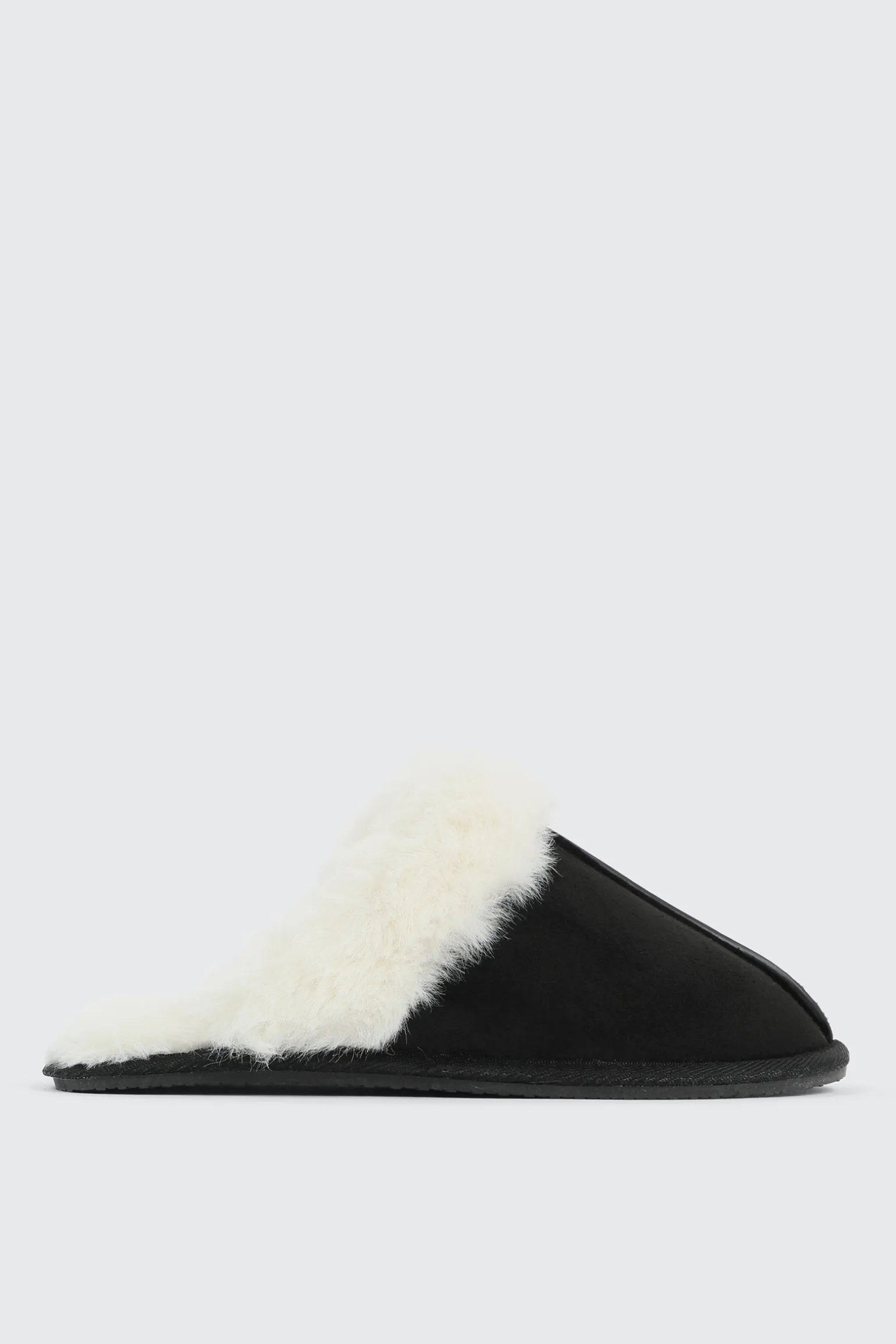 Mule Slippers with Fur Lining