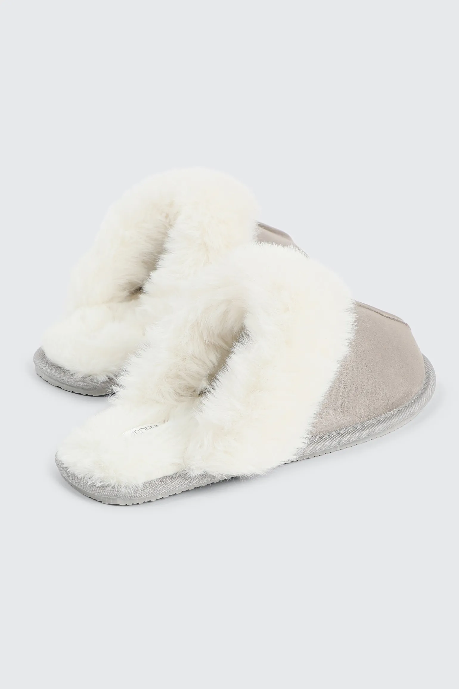 Mule Slippers with Fur Lining