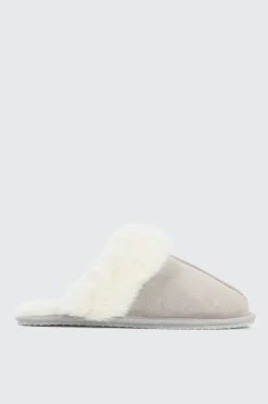 Mule Slippers with Fur Lining