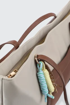 Nylon Tote Bag with Charms
