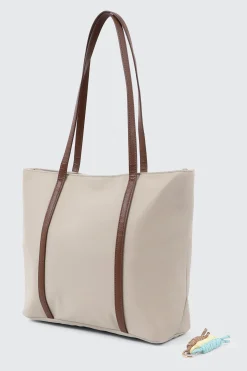 Nylon Tote Bag with Charms