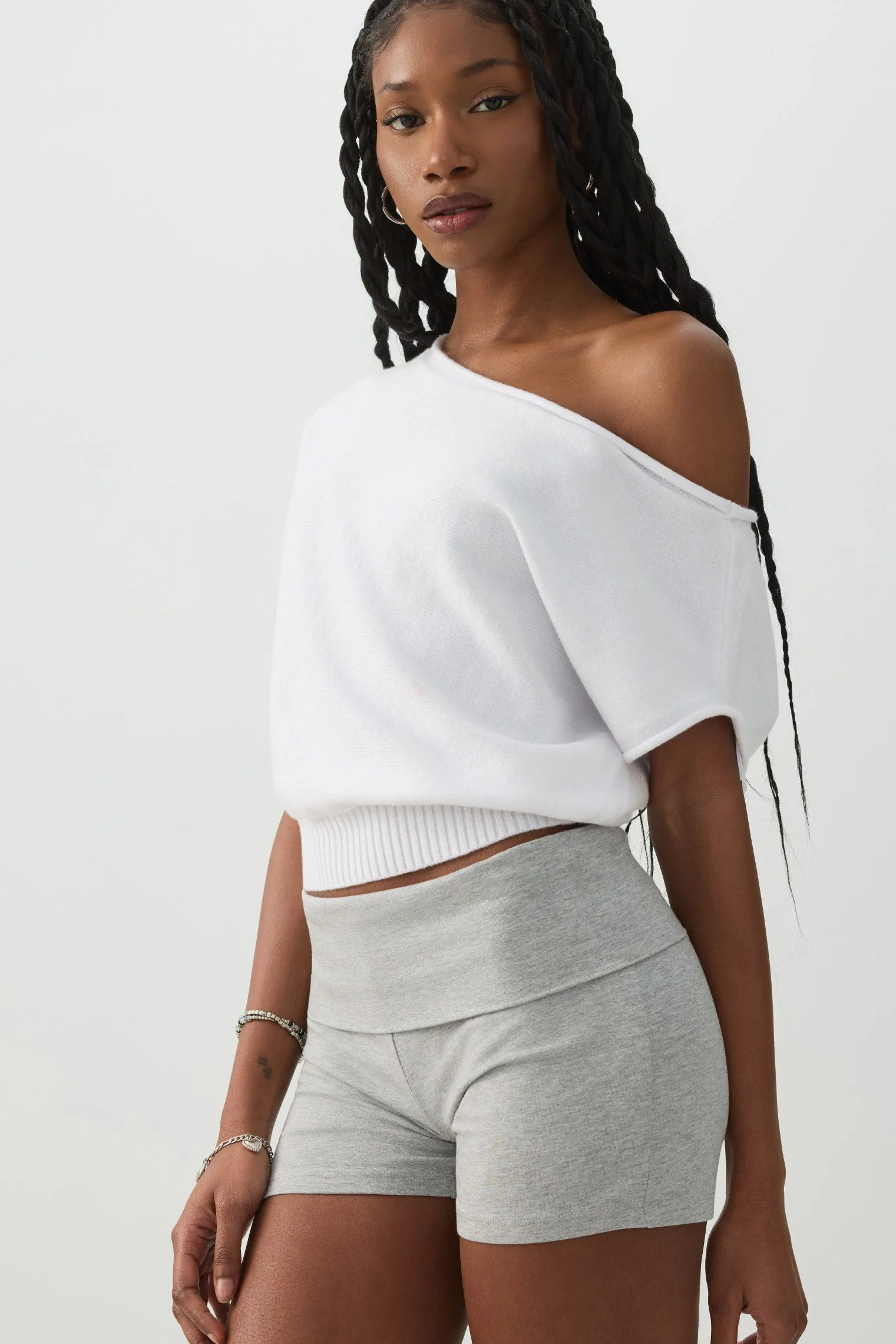 Off Shoulder Cinched Waist Top