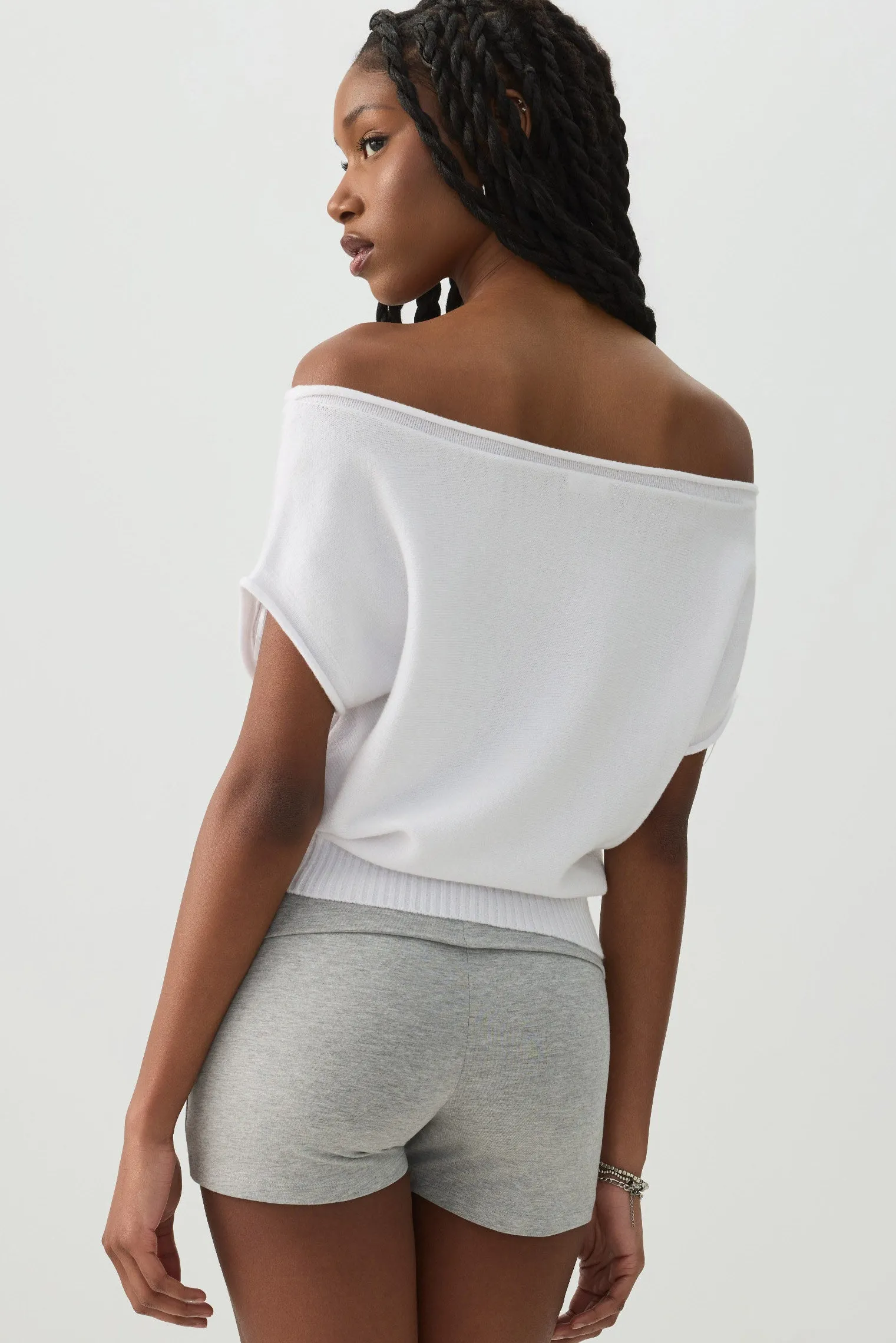 Off Shoulder Cinched Waist Top