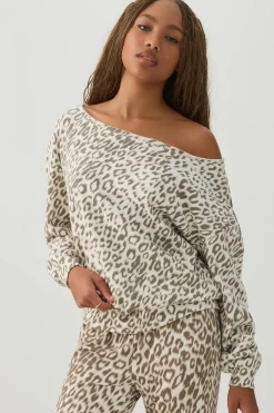 Off Shoulder Fleece Top