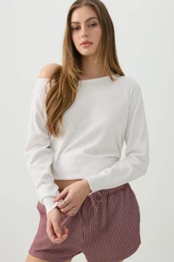 Off Shoulder Knit Sweater