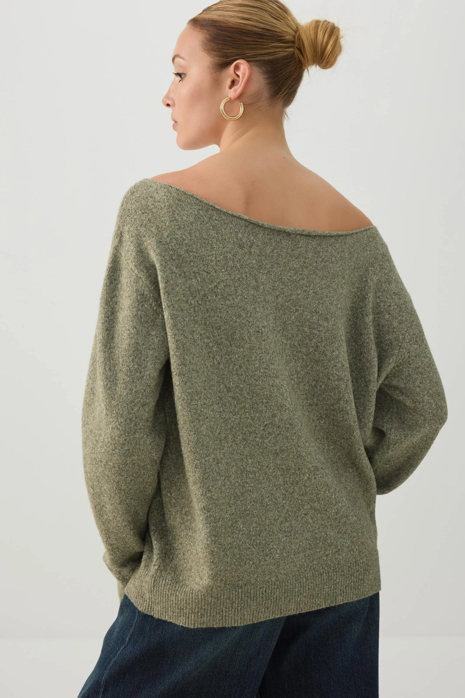 Off Shoulder Knit Sweater