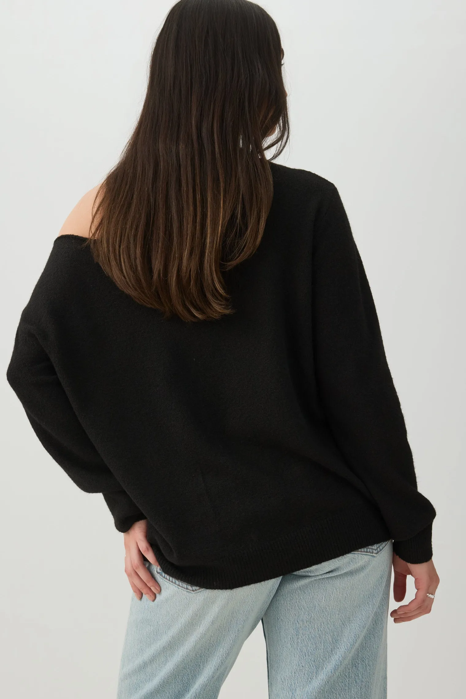 Off Shoulder Knit Sweater