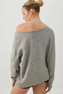 Off Shoulder Knit Sweater