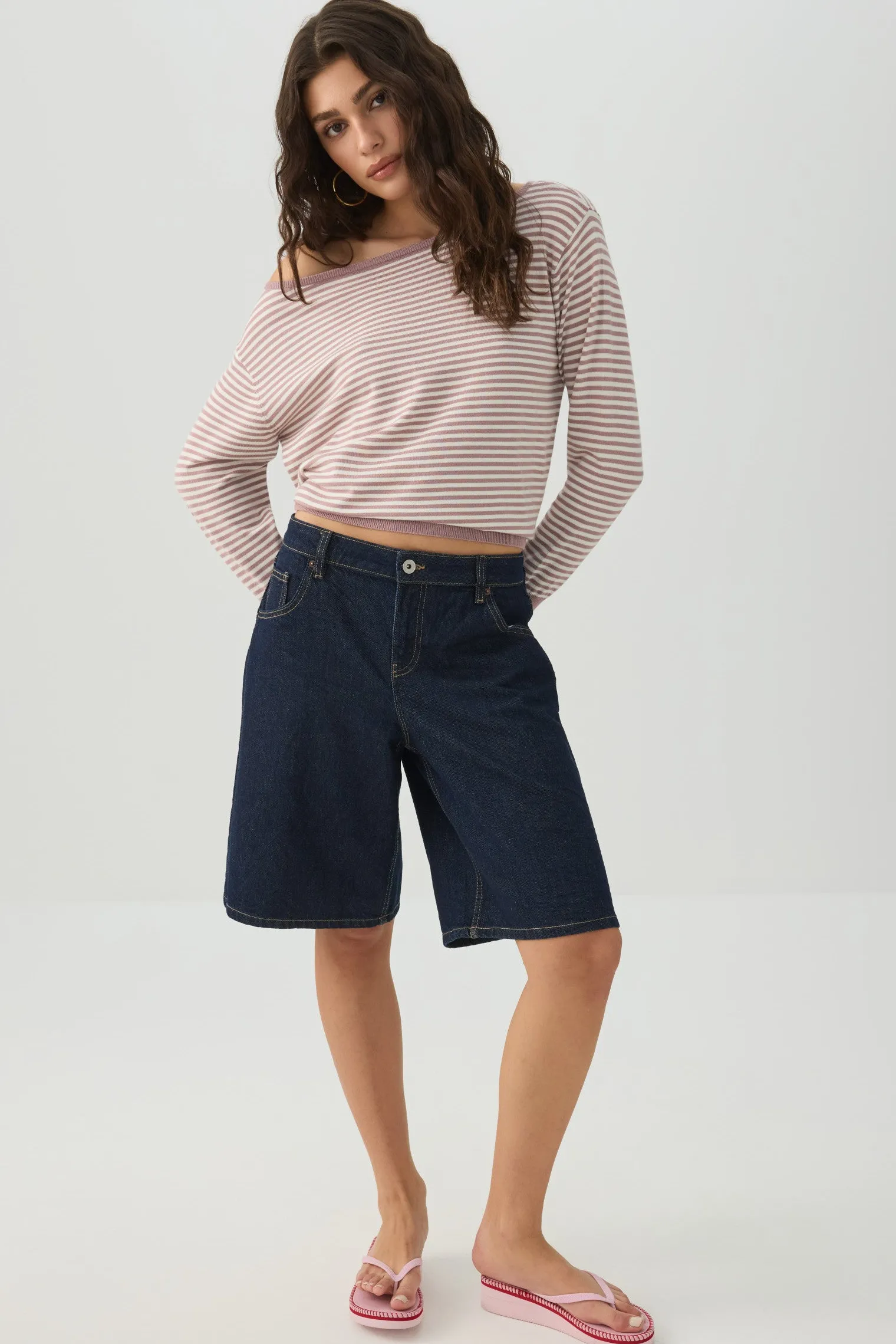 Off Shoulder Knit Sweater