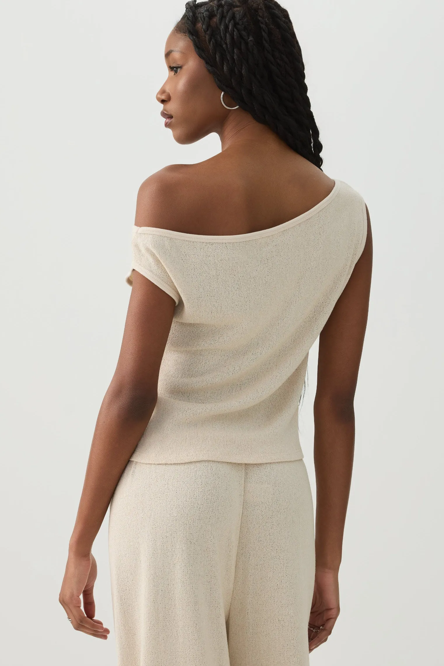 Off Shoulder Knit Top