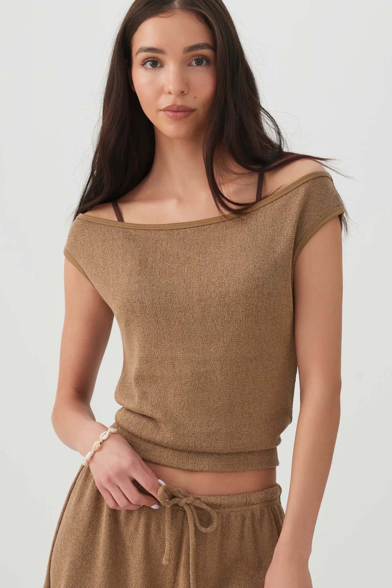 Off Shoulder Knit Top