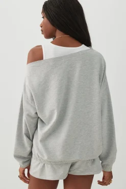 Off Shoulder Oversized Sweatshirt
