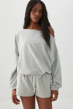 Off Shoulder Oversized Sweatshirt
