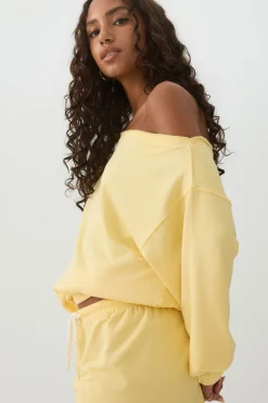 Off Shoulder Oversized Sweatshirt