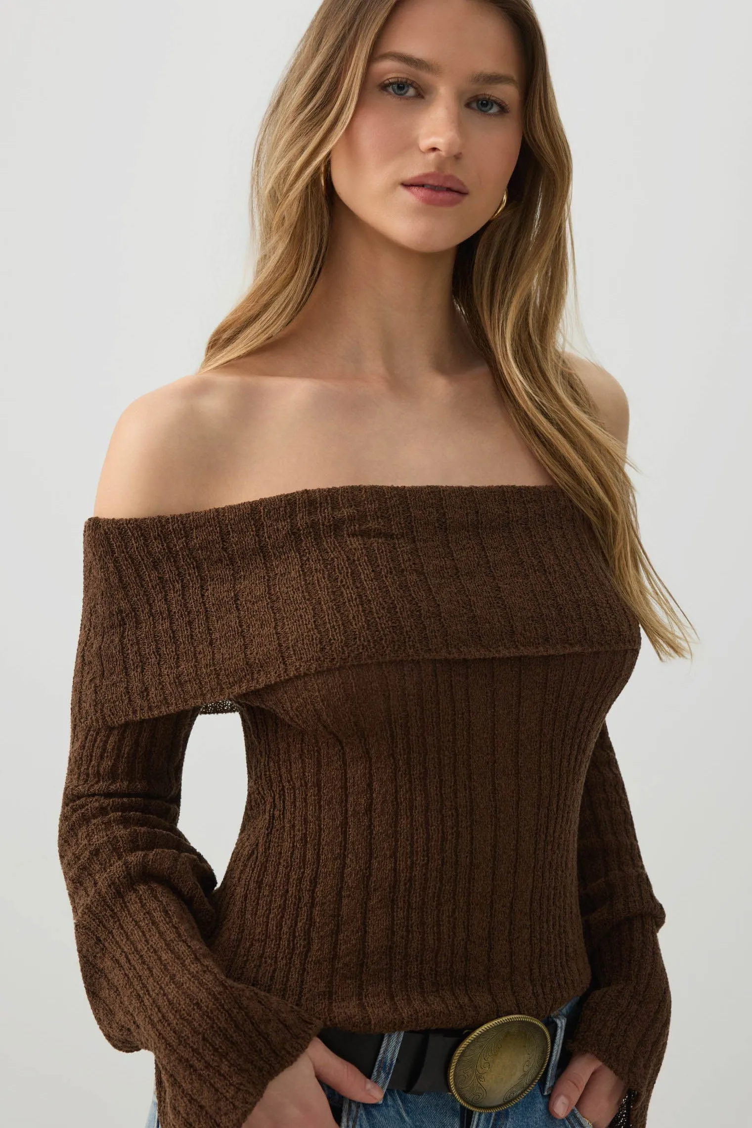 Off Shoulder Sweater