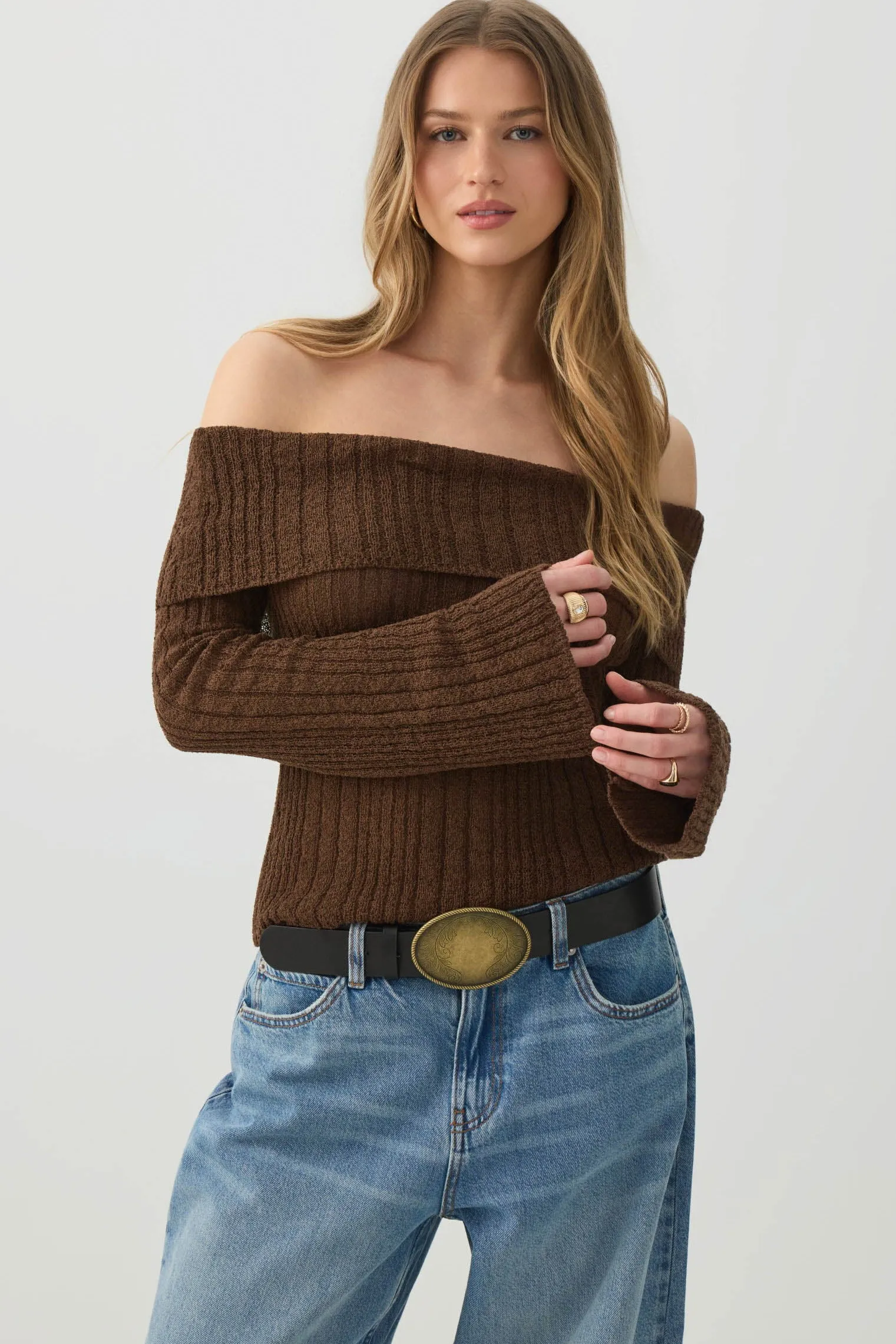 Off Shoulder Sweater