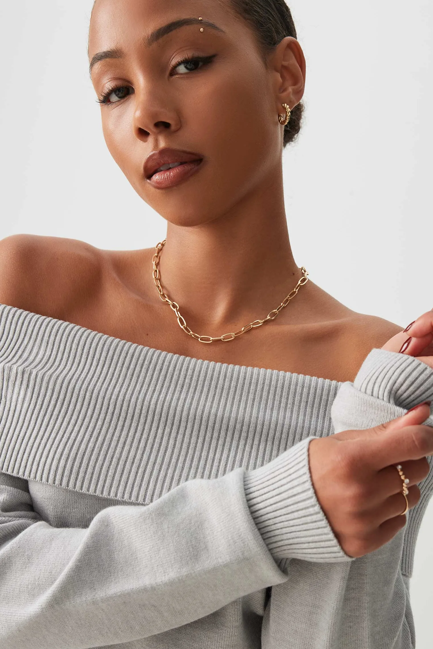 Off Shoulder Sweater
