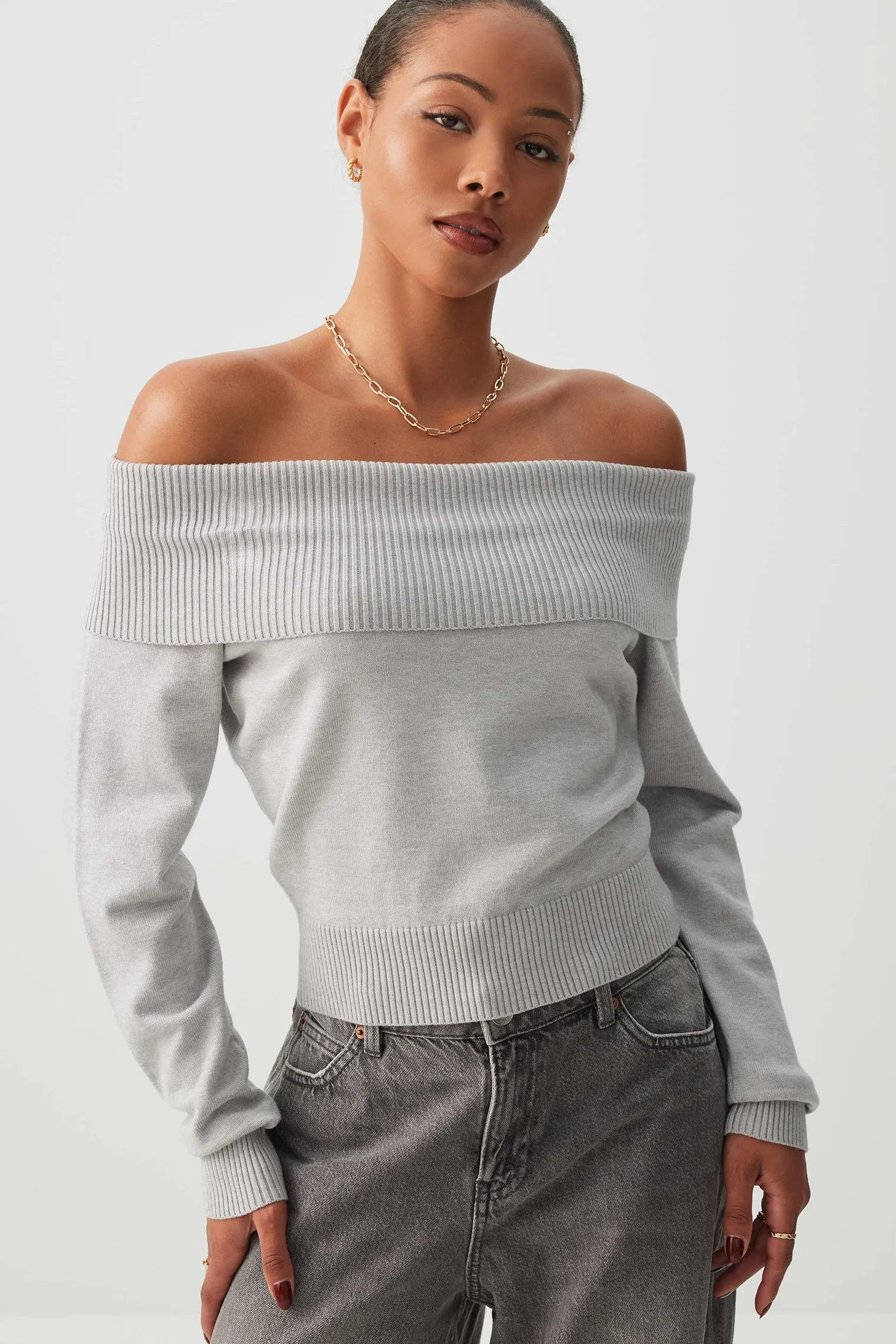 Off Shoulder Sweater