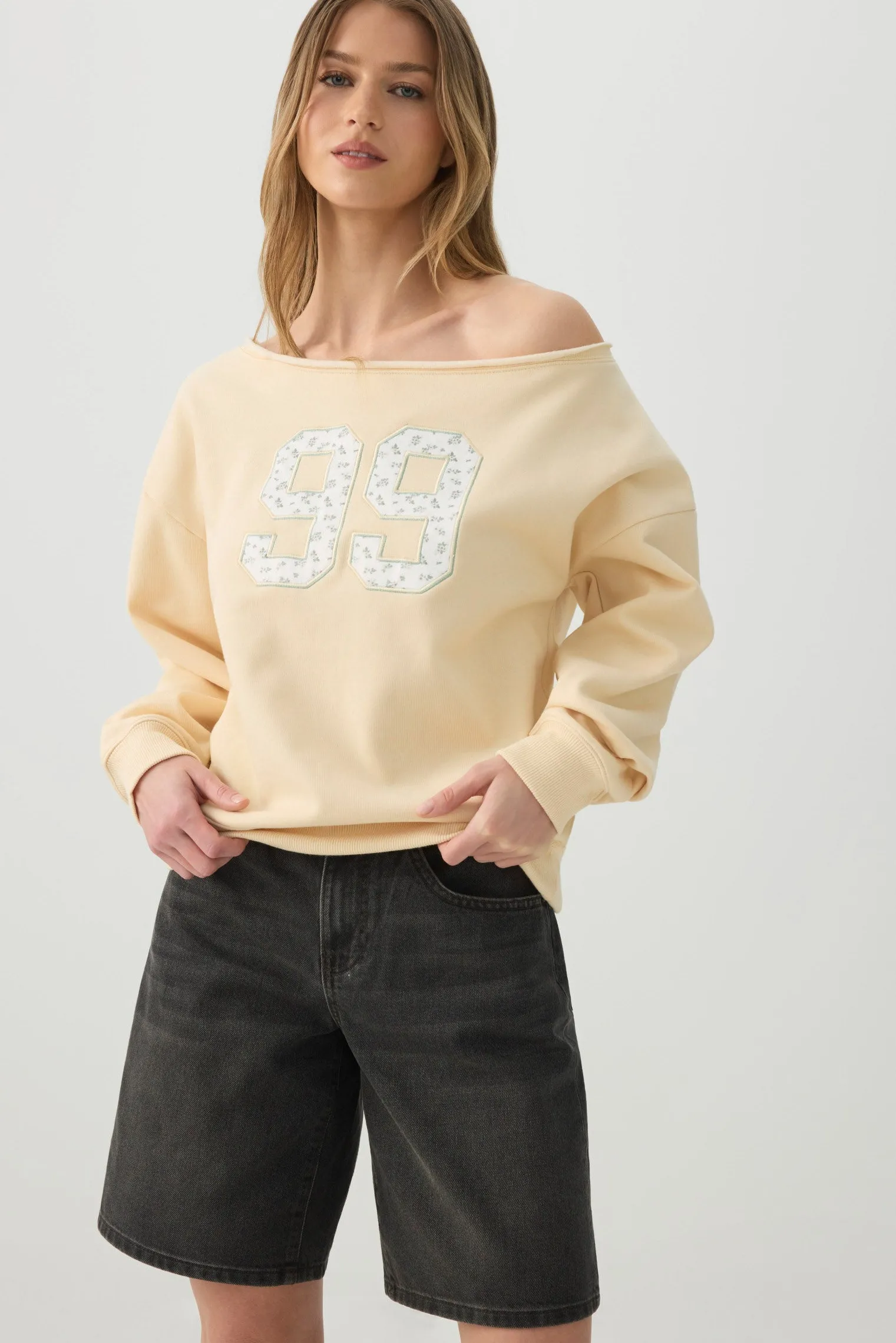 Off Shoulder Sweatshirt