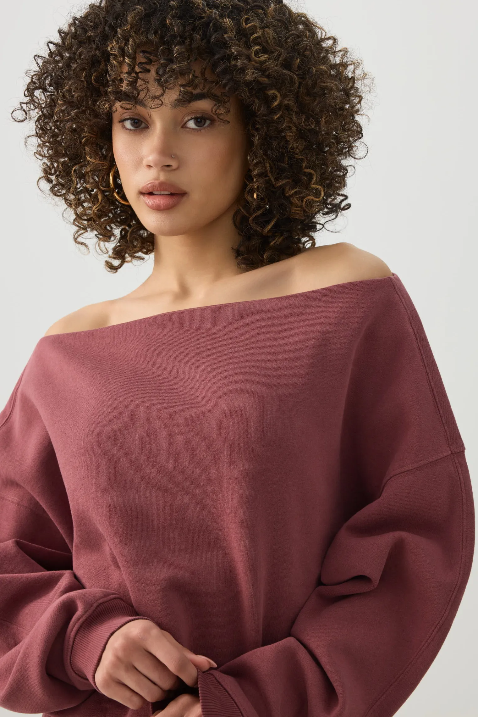 Off Shoulder Sweatshirt