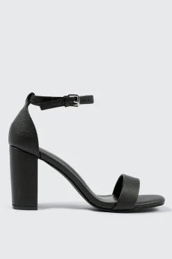 One Band Block Heel Sandals