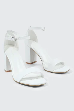 One Band Block Heel Sandals
