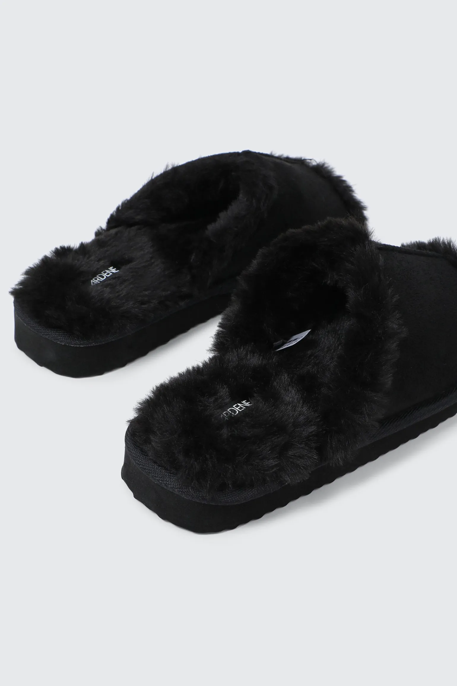 Open Toe Faux Suede Slippers