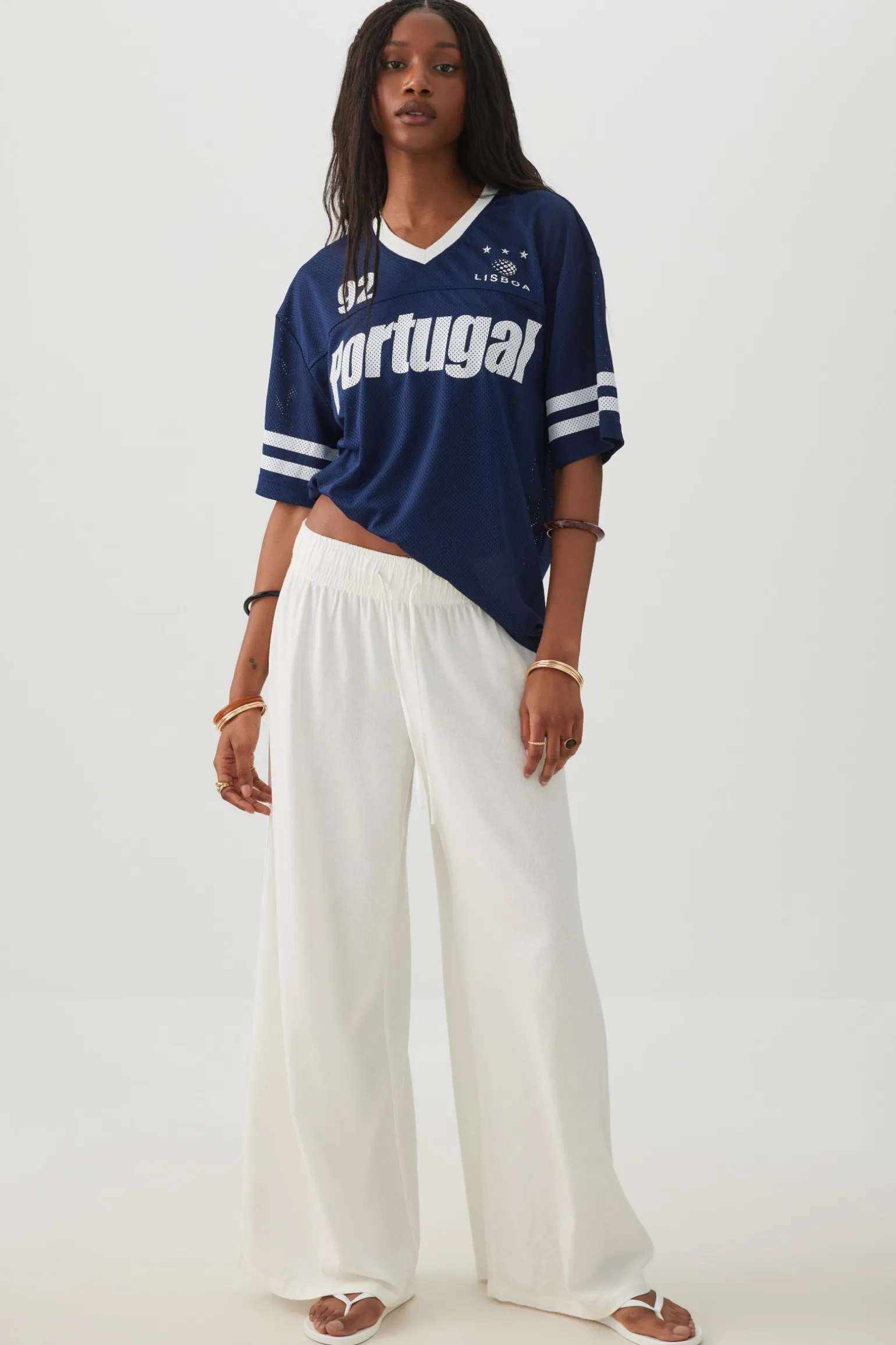 Oversized Football Mesh T-Shirt