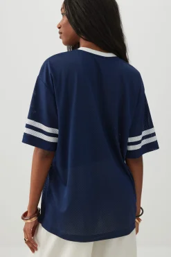 Oversized Football Mesh T-Shirt