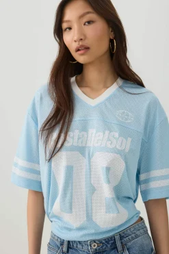 Oversized Football Mesh T-Shirt