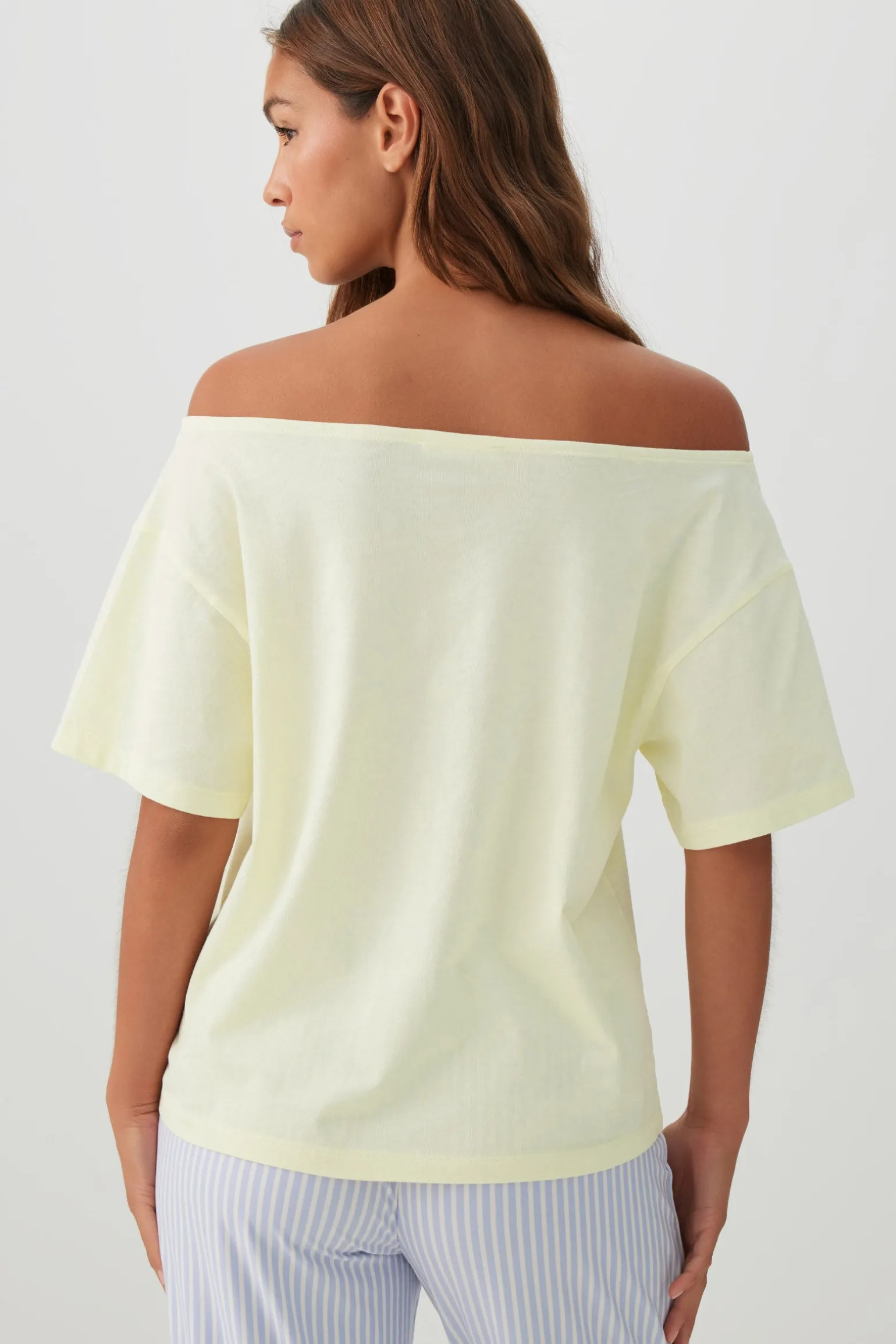Oversized Off Shoulder PJ T-Shirt