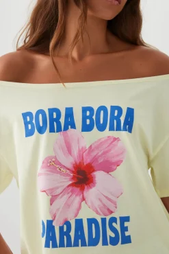 Oversized Off Shoulder PJ T-Shirt