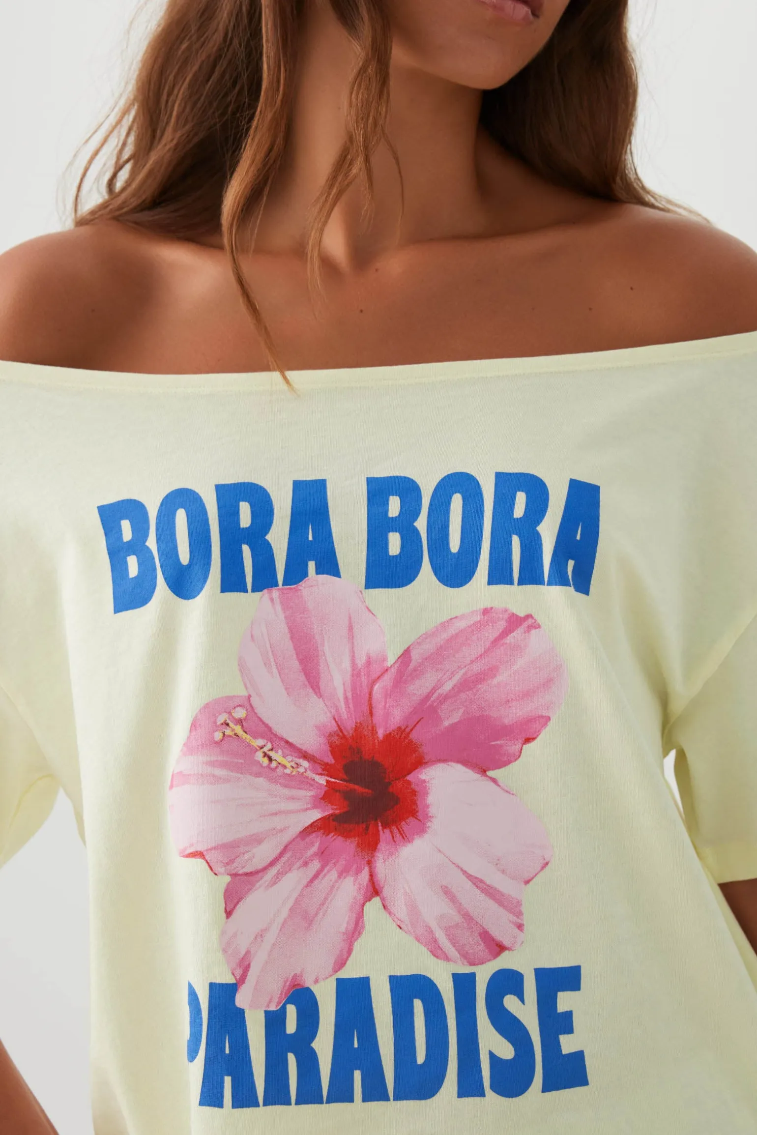 Oversized Off Shoulder PJ T-Shirt