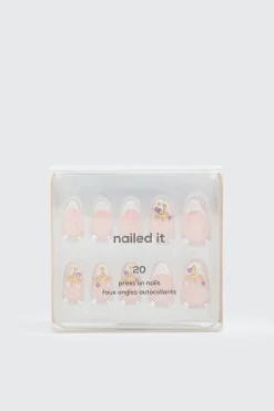 20-Pack Almond Press On Fake Nails