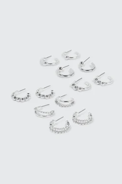 6-Pack Assorted Hoop Earrings